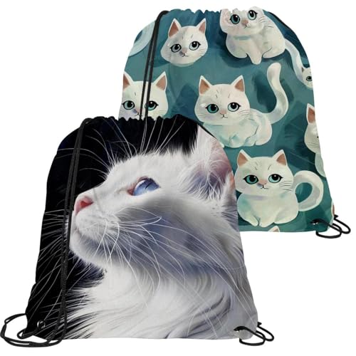 Sac à dos avec cordon pour la gym et les vacances en lot de 2 pliables pour homme et femme