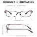 LVIOE Office-Siren Rectangle Blue Light Glasses for Women, Fashion Fake Clear Glasses Cosplay Eyewear Small Narrow Frame.