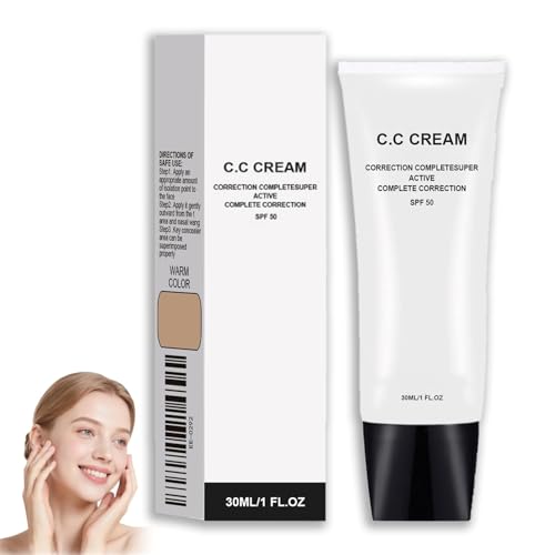 Crema hidratante premaquillaje con y iluminador Crema CC con control de grasa y de color (natural)