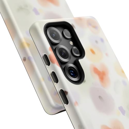 Coque Galaxy S25 Ultra rigide mate blanc abstrait à pois doux - 2