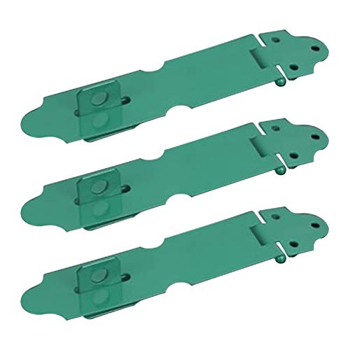 MroMax ドア掛け金ラッチ ドアボルトラッチ スライドラッチ ステンレス製 ドア留め スレンレススチール 南京錠留め金 Stapleパーツ ドア後付け ロックシフトゲートラッチ 安全ドアロックボタン ドア用 グリーン 長さ89mm 幅26.8mm 3個入り