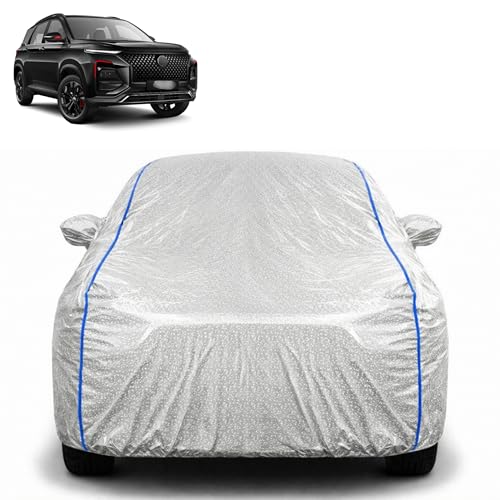 Image of Waterproof Car Cover for MG Hector | All Weather Protection | UV Resistant & Dustproof | Soft Cotton Lining to Prevent Scratches | Triple Stitched with Mirror Pockets & Elastic Hem