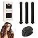 EUZUXU 3pcs Heatless Curls Band + 1PC Schlafmütze, Hitzefreie Lockenwickler, Overnight Blowout Locken ohne Hitze, für alle Arten Haartypen-Schwarz