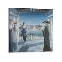 Paul Delvaux ポール・デルヴォー 石版画 「着衣のナイス」【額縁付