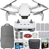 DJI Mini 4K Drone Quadcopter Fly More Combo with Camera for Adults, Under 249g, 3-Axis Gimbal Stabilization, 10km Video Transmission, Auto Return, 3 Flight Batteries Bundle with Deco Gear Accessories