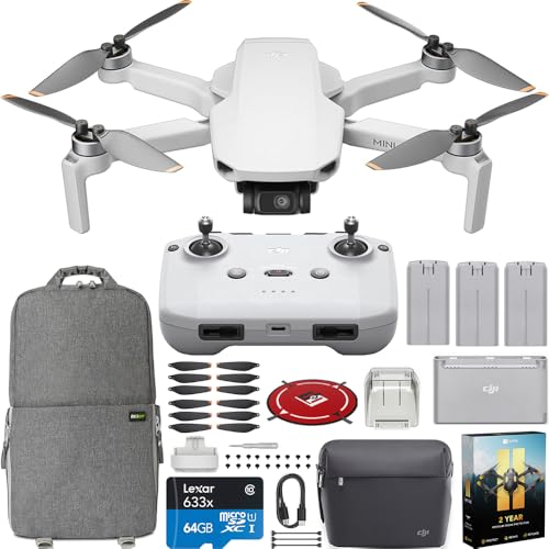 Image of DJI Mini 4K Drone Quadcopter Fly More Combo with Camera for Adults, Under 249g, 3-Axis Gimbal Stabilization, 10km Video Transmission, Auto Return, 3 Flight Batteries Bundle with Deco Gear Accessories