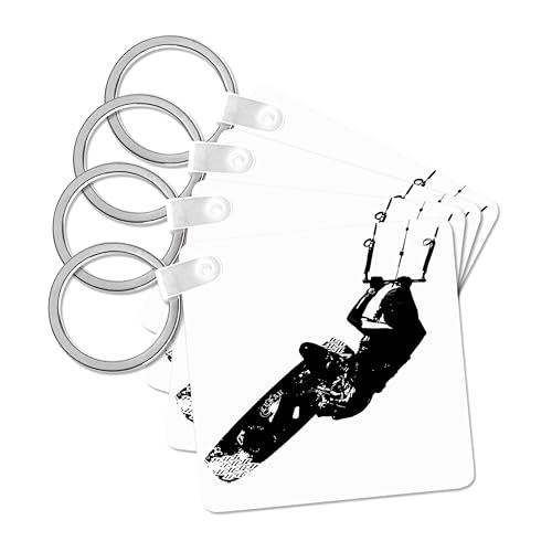 3dRose, Time To Be Board Wakeboard Silhouette, set of 6 Key Chains