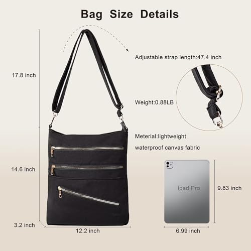 Shoulder Handbag for Women, Lightweight Crossbody Purse with Adjustable Strap, Water Resistant Shoulder Bag3