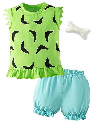 LATOBREATH Baby Boys Girls Halloween Pebbles Costume Kids Toddler Outfits Clothes Shorts Sets3-6 Months