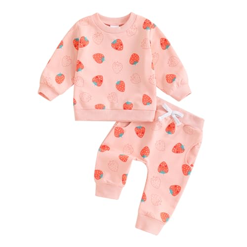 Image of Baby Girl Clothes Daddy Mama Saying Outfits Long Sleeve Fall Winter Infant Toddler Sweatshirt Top Pants Set