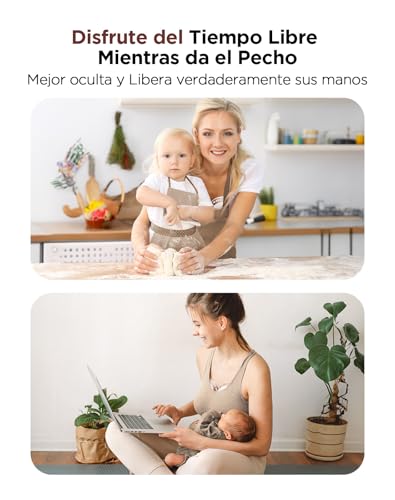 Haokoo Sacaleches Electricos Manos Libres - Discreto Extractor de Leche Materna Ultraligero 205 g, Silencioso <40 dB, 1,5× más Rápido, 3 Modos 12 Niveles, sin BPA, Indoloro, Portátil - imagen 3