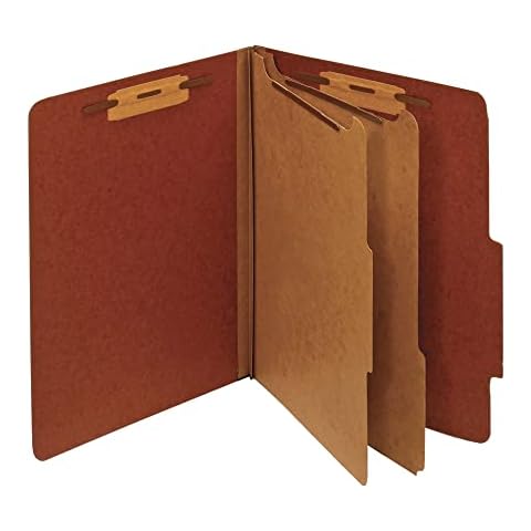 Office Depot Klassifizierung Ordner, 2 1/2IN. Expansion, Letter-Format, 2 Trennwände, rot, 5 Stück, om01730 Cover