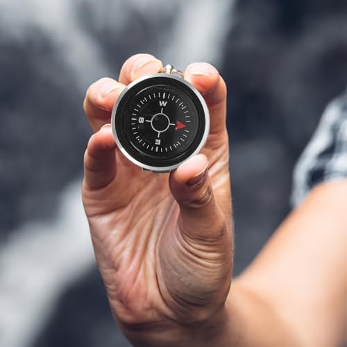 Brújula de supervivencia con reloj y brújula portátil desmontable miniatura 6