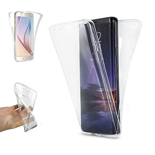 REY Coque pour Samsung Galaxy S9, TPU Transparent 360 Degres Full Body Protection