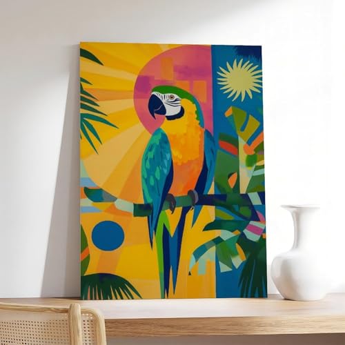 Toile perroquet de qualité supérieure pour décoration murale