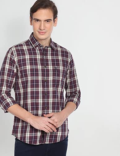 Image of U.S. Polo ASSN. Men's Cotton Regular Fit Tartan Check Twill Casual Shirt