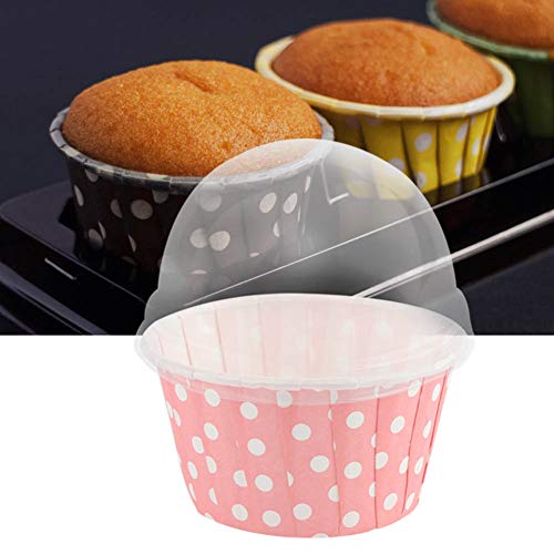 100 STKS Mini Cupcake Hittebestendig Papier Cup Cake Cup Mold Muffin Cup Oven Magnetron Beschikbaar:(Roze) - Afbeelding 5