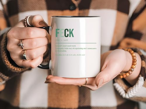 Taza de café divertida de cerámica multicolor 11 onzas miniatura 6