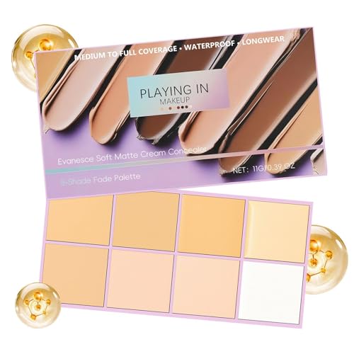 Paleta de corrector en crema de 8 colores mate resistente al agua – Crema facial hidratante para rojeces e imperfecciones – Ideal para mujeres, niñas, piel y seca