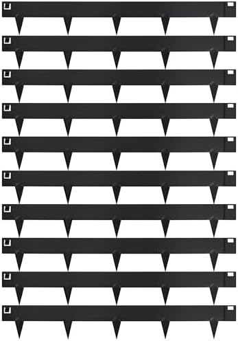 Black Metal Flower Bed Edging - Which 5 Options Will Transform Your Garden? 6 Worth Garden 10-Pack (34Ft Total) Galvanized Steel Landscape Lawn Edging - 6 in. H Bendable Metal Strips - Hammer-in 18-Gauge Flexible Black Edging Border - Yard Pathway Divider - Buckle Connection