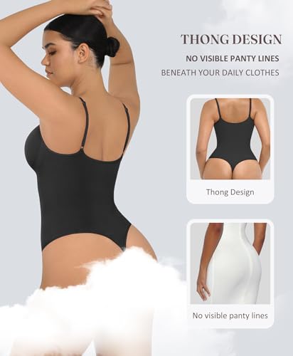 FeelinGirl Shapewear Bodysuit Tummy Control for Women Seamless Sculpting Snatched Waist Body Shaper Body Suit2