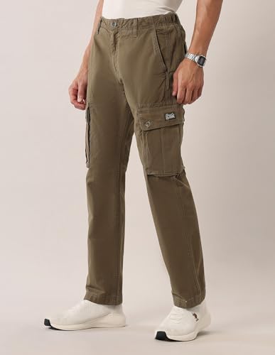Image of U.S. Polo Assn. Denim Co. Mid Rise Straight fit Twill Cargos UDTRO0258