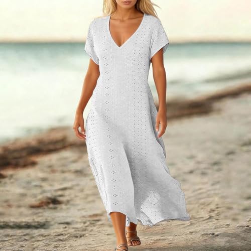 Robe fluide décontractée en textile doux et respirant avec poches intégrées - 2