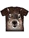The Mountain Men's Squirrel Face T-Shirt, Brown, Large