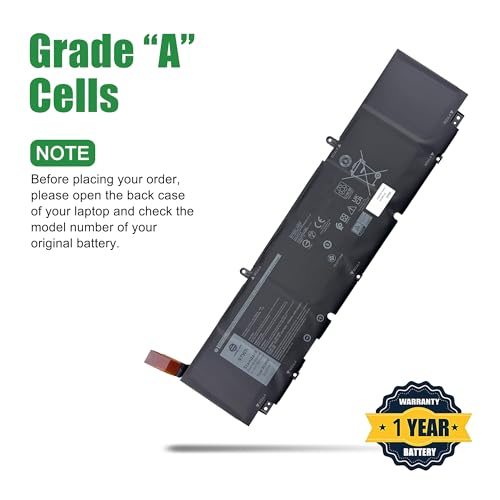 Image of XG4K6 CPX-F8CPG Laptop Battery Replacement for XPS 9700 9710 9720 9730 Precision 5750 5760 5770 Series Notebook 001RR3 01RR3 0F8CPG F8CPG Black 11.4V 97Wh 8071mAh