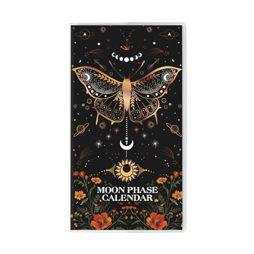 KONVINIT Pocket Calendar 2025-2027, Moon Phase Monthly Planner 2025-2027 - 3.7" x 6.7" - Runs from July 2025 Until December 2027, Lunar Calendar 2026 for Planning and Organizing