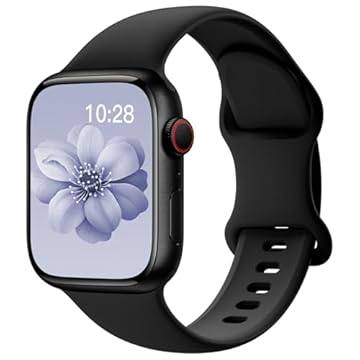 Pulseiras esportivas de silicone compatível com Apple Watch séries 9, 8, 7, 6, 5, 4, 3, 2 e 1 de 40 mm, 38 mm, 41 mm, 44 mm, 45 mm, 42 mm e 49 mm