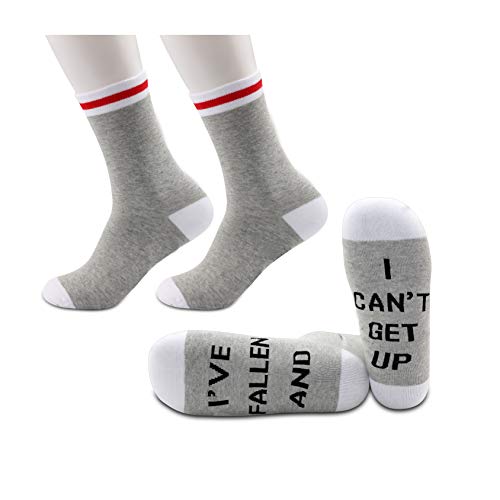 JXGZSO 2 Pairs Nap Gift Sleeping Socks Nap Time Socks I’ve Fallen And I Can’t Get Up Socks Lazy Socks Love To Sleep Gift (I Can’t Get Up)