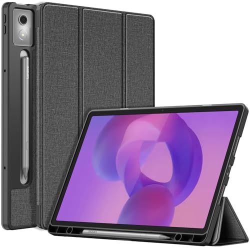 Coque Lenovo Idea Tab Pro 12.7 ultra fine en TPU souple gris avec fonction veille auto