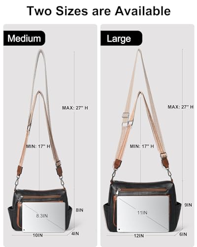Image of Bluome Crossbody Purses for Women, Medium Large Faux Leather Crossbody Bags Lightweight Sling Bag Shoulder Handbags