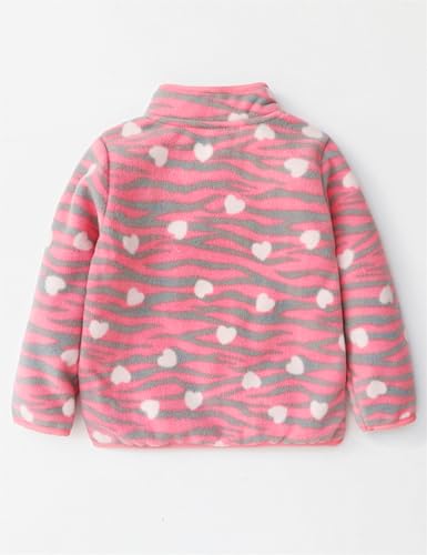 Image of Kids Printed Fleece Jacket Sherpa Lined Lightweight Zip