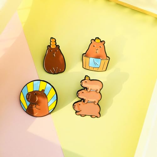 Image of Cute Enamel Pins Cartoon Lapel Pin Brooch Badge for Backpack Jackets Funny Tiger Pins for Gift Anime Enamel Pin for Clothing Hat Decoration