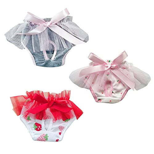 3 Unids Perro Pañales Fisiológicos Brezos Sanitarios para Perros Pañales De Perro Lavables Pantalones Sanitarios para Perros para Perros En Período De Calor Incontinencia O Micción