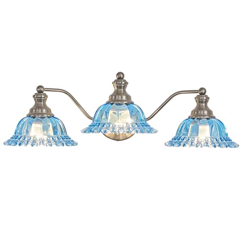 Image of XIEDUN Brushed Nickel 3 Light Vanity Light Vintage Bathroom Vanity Light Fixture