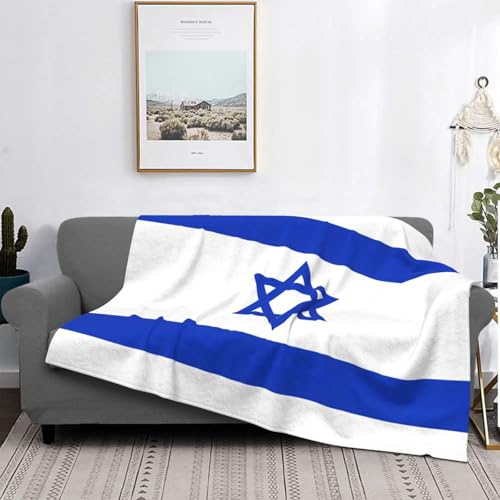 Couverture légère drapeau israélien imprimée pour lit et canapé toutes saisons - 5
