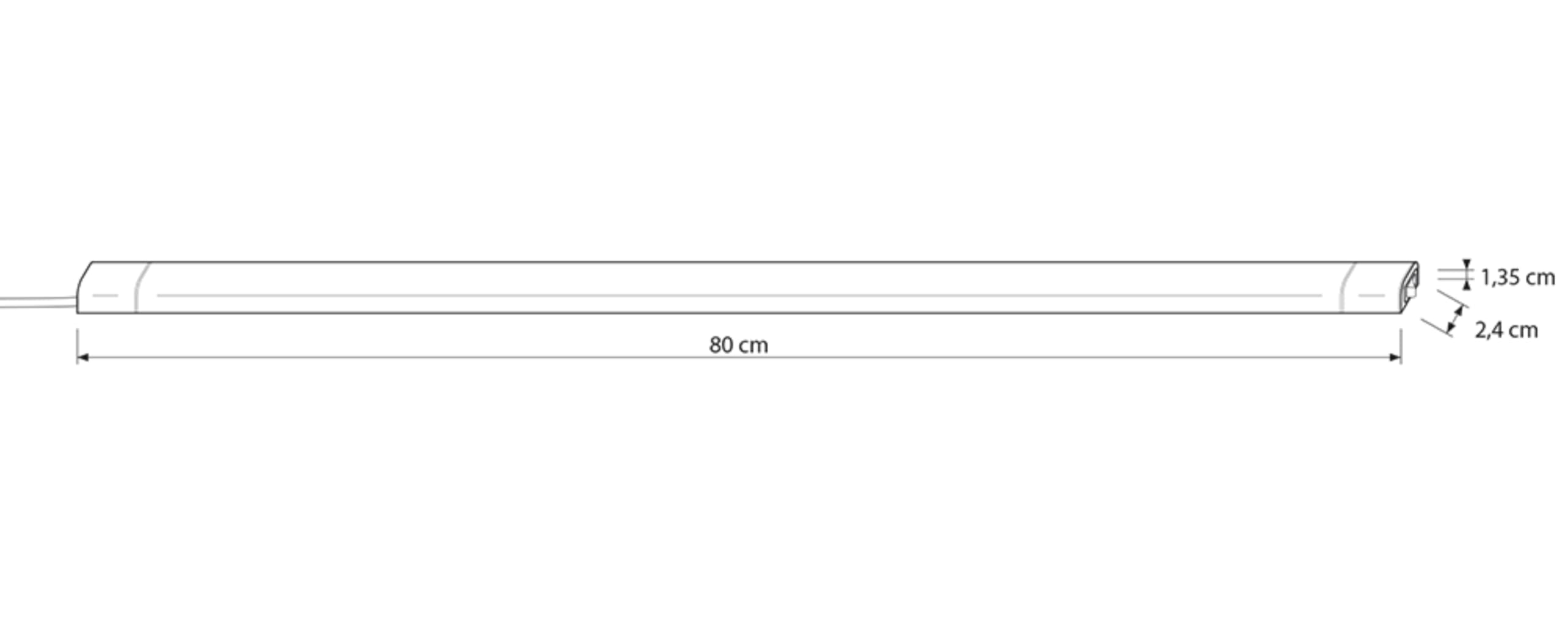 SEBSON® 2x LED sottopensile con interruttore e prese, luce cucina, 80cm, 12W, 1000 lumen, bianco neutro 4000K, 230V, IP20, 24x13x800mm