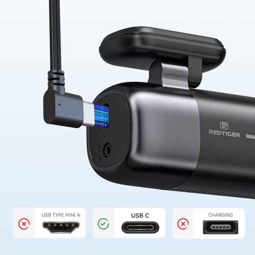 Image of REDTIGER 11.5Ft USB Type-C Power Cord Series Dash Cam, No Data Transfer Function, Car Camera Power Only