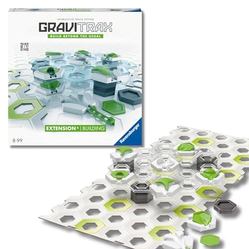 Ravensburger - Gravitrax Building | Circuito Canicas con 30 Piezas | Rompecabezas Niños con Canicas | Juegos para Niños De 8 Años | Juegos Mesa Compatibles con Todos Los Gravitrax