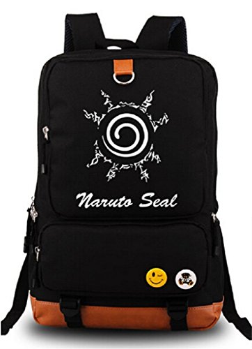 Siawasey Anime Naruto Cosplay Luminoso Mochila Librero Portátil Bolsa Escuela