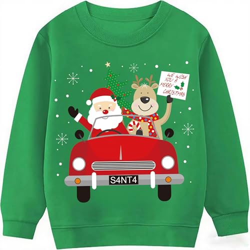 Kids Boys Christmas Sweatshirt Crewnec Size 3-5T
