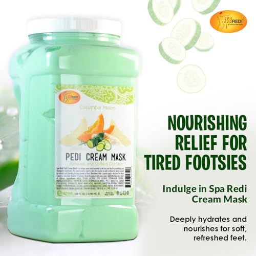 Spa Redi Pedi Cream Mask (Cucumber & Melon, 1 Gallon)