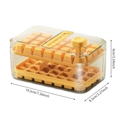 Ice Cube Tray with Lid And Bin, PET Silicone Large Capacity Press-Type Layered Design Sturdy Ice Cube Trays with a Spoon,Sealed and Dustproof Multi-Scenario Adaptation Ice Cube Mold for Home Drinks - image 4