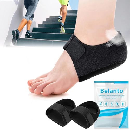 Image of Belanto Heel Pain Relief Pad, 1 Pair Plantar Fasciitis Heels Support Cushion Pads for Ankle Pain, Heel Spur Shoe Insert for Men & Women, Heel Protector Cups for Pain & Achilles Tendonitis (Free Size)