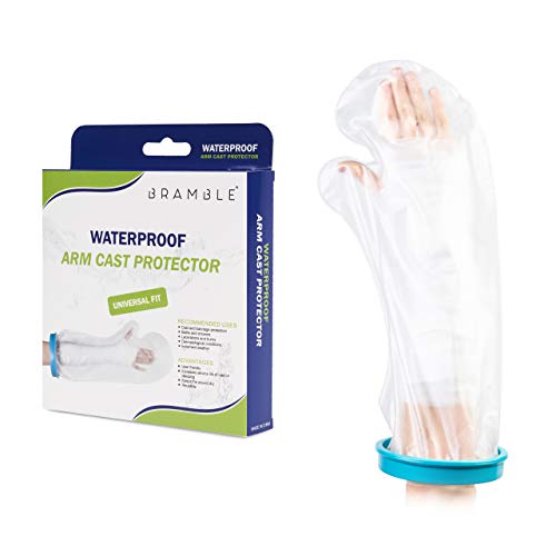 Protector de Escayola Impermeable, Protección de Yeso (Brazo) - Transparente, Silicona Resistente - Reutilizable, Flexible & Cómodo - Ideal para Usar en Baño o Ducha.