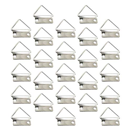 Image of DOITOOL Wall Mounted Hooks 100pcs Triangle Photo Frame Hooks Triangle Shaped Picture Photo Frame Hanging Hanger Rings Hooks for Wooden Frame and Cross Picture Hanging Hooks