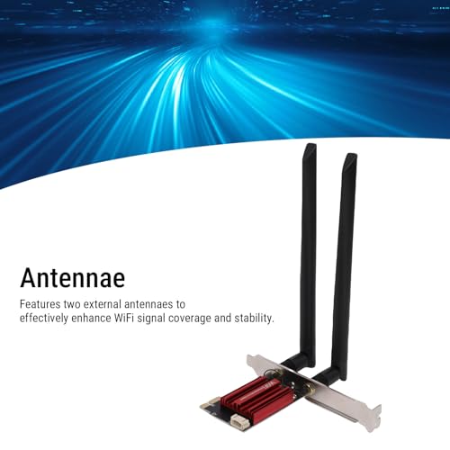 LICAEVEY tarjeta WiFi PCIe 1200Mbps, doble banda 2.4GHz y 5GHz, adaptador de red inalámbrico con 2 antenas para PC de escritorio, PCI Express Gigabit LAN para juegos y streaming miniatura 4